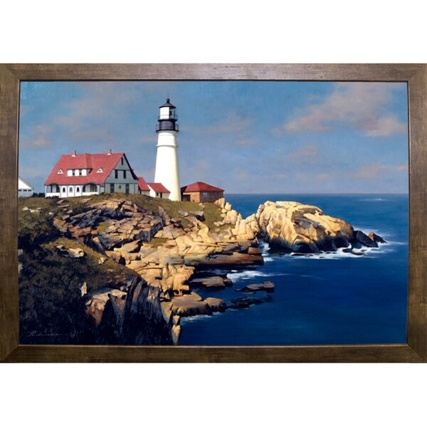 Coastal Lighthouse-ZHELU62950 Framed Print 21.25"x31.25" by Zhen-Huan Lu