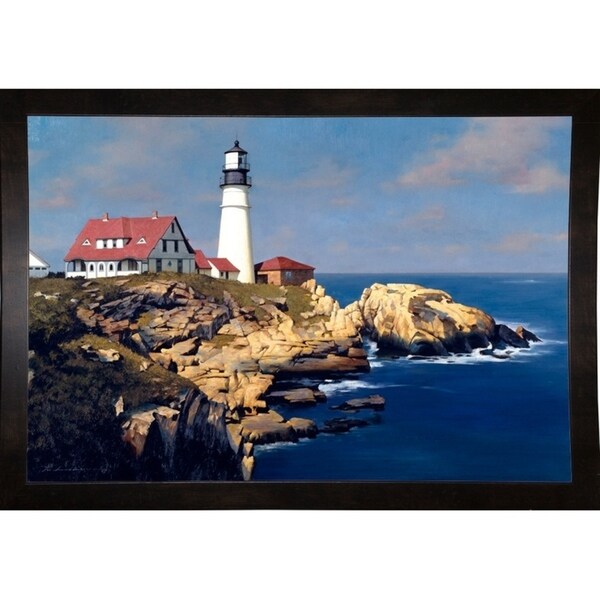 Coastal Lighthouse-ZHELU62950 Framed Print 21.25"x31.25" by Zhen-Huan Lu