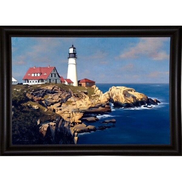 Coastal Lighthouse-ZHELU62950 Framed Print 21.25"x31.25" by Zhen-Huan Lu