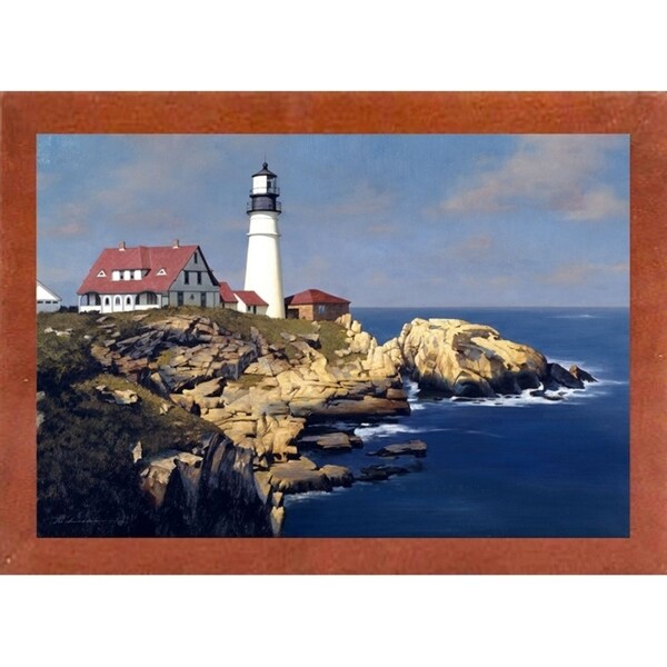 Coastal Lighthouse-ZHELU62950 Framed Print 21.25"x31.25" by Zhen-Huan Lu