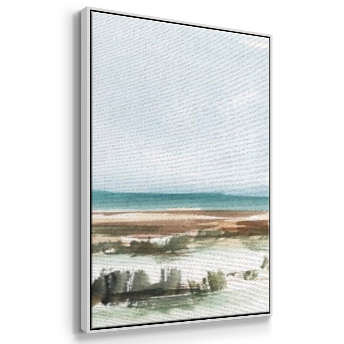Coastal Wetlands Watercolor I - Multi Piece Framed Canvas