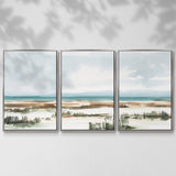 Coastal Wetlands Watercolor I - Multi Piece Framed Canvas