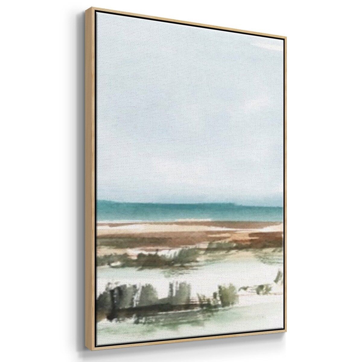 Coastal Wetlands Watercolor I - Multi Piece Framed Canvas