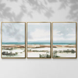 Coastal Wetlands Watercolor I - Multi Piece Framed Canvas