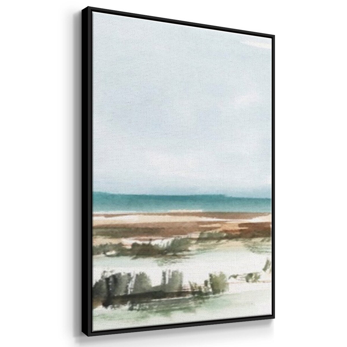 Coastal Wetlands Watercolor I - Multi Piece Framed Canvas