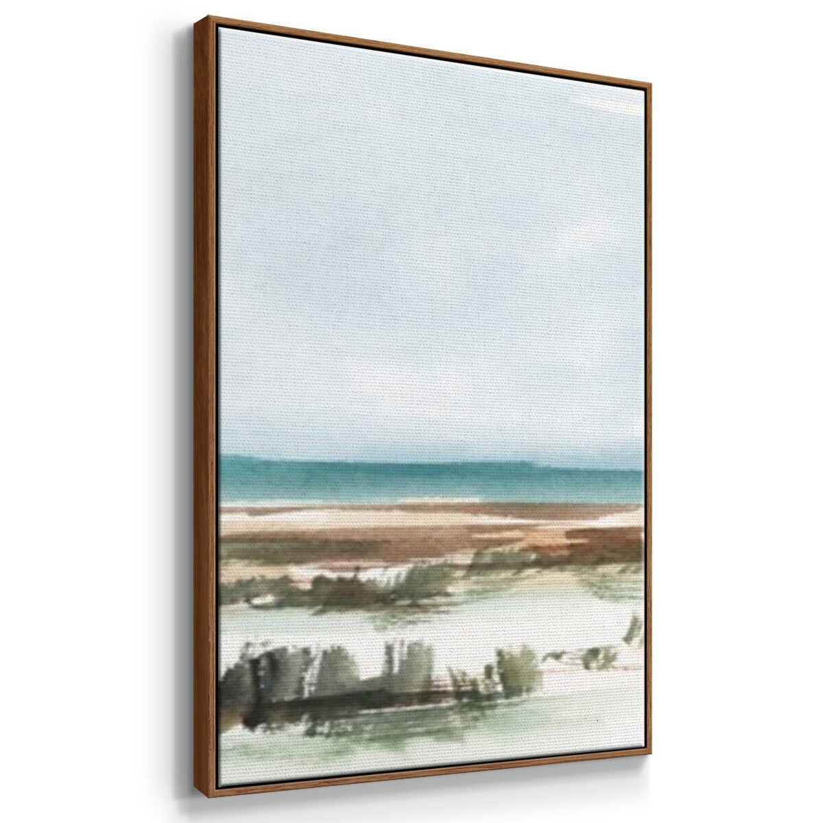 Coastal Wetlands Watercolor I - Multi Piece Framed Canvas