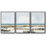 Coastal Wetlands Watercolor I - Multi Piece Framed Canvas
