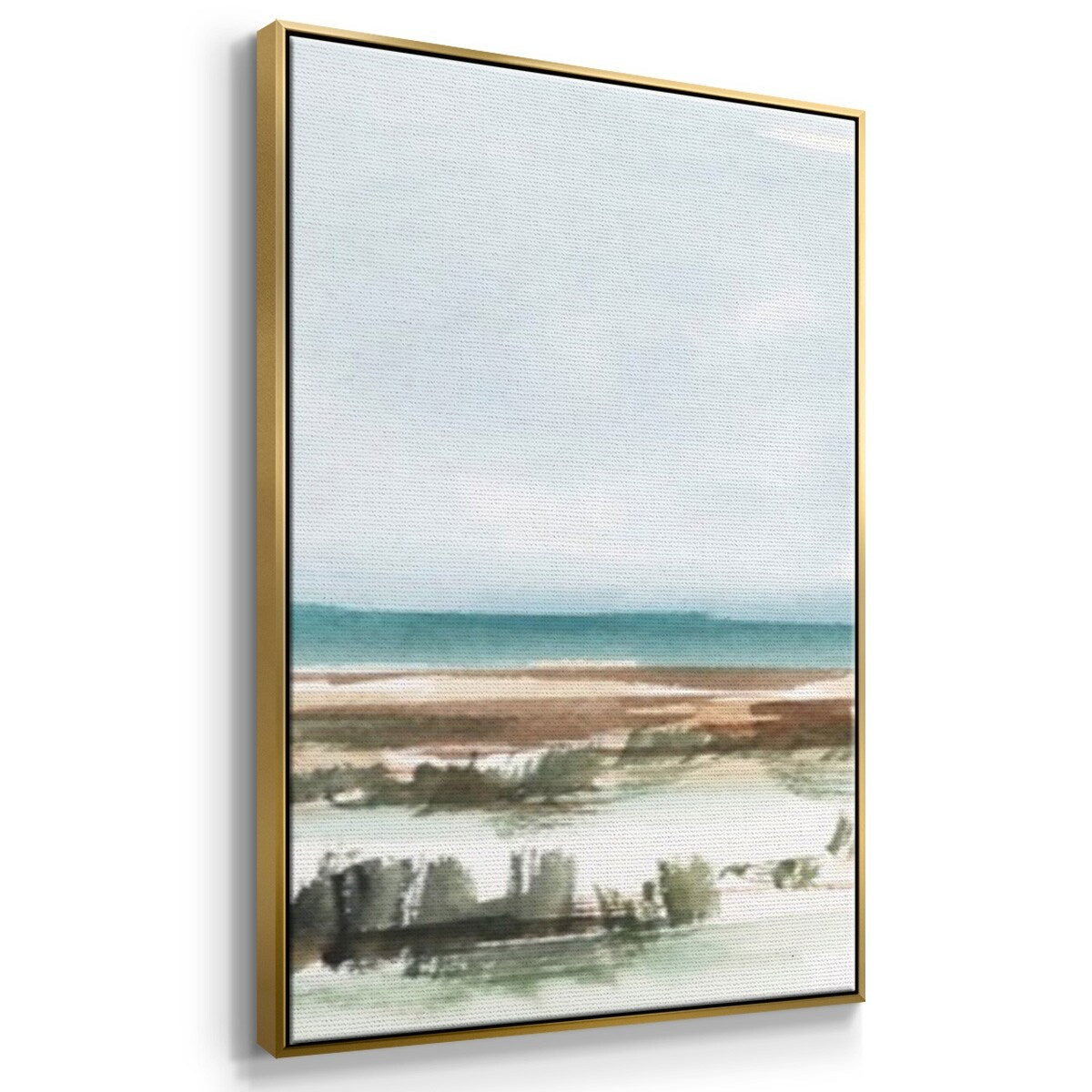 Coastal Wetlands Watercolor I - Multi Piece Framed Canvas