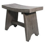 24", Antique Gray, Teak Shower Stool, Teak Shower Bench, Teak Shower Seat, Teak Bench Shower - 24