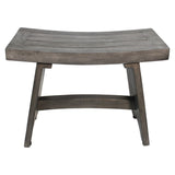 24", Antique Gray, Teak Shower Stool, Teak Shower Bench, Teak Shower Seat, Teak Bench Shower - 24