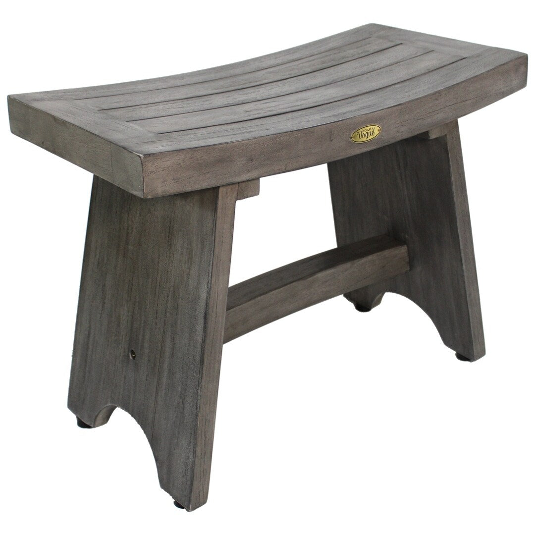 24", Antique Gray, Teak Shower Stool, Teak Shower Bench, Teak Shower Seat, Teak Bench Shower - 24
