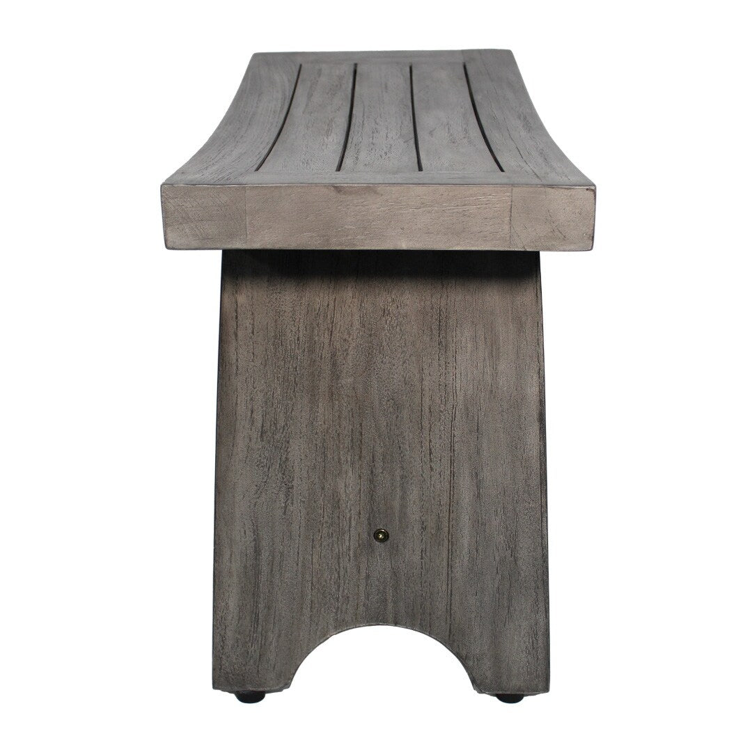 24", Antique Gray, Teak Shower Stool, Teak Shower Bench, Teak Shower Seat, Teak Bench Shower - 24