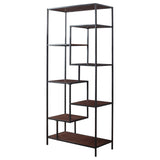 Asher Walnut 7-shelf Bookcase