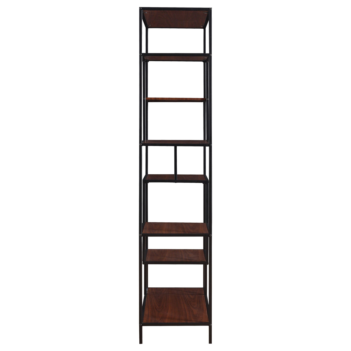 Asher Walnut 7-shelf Bookcase