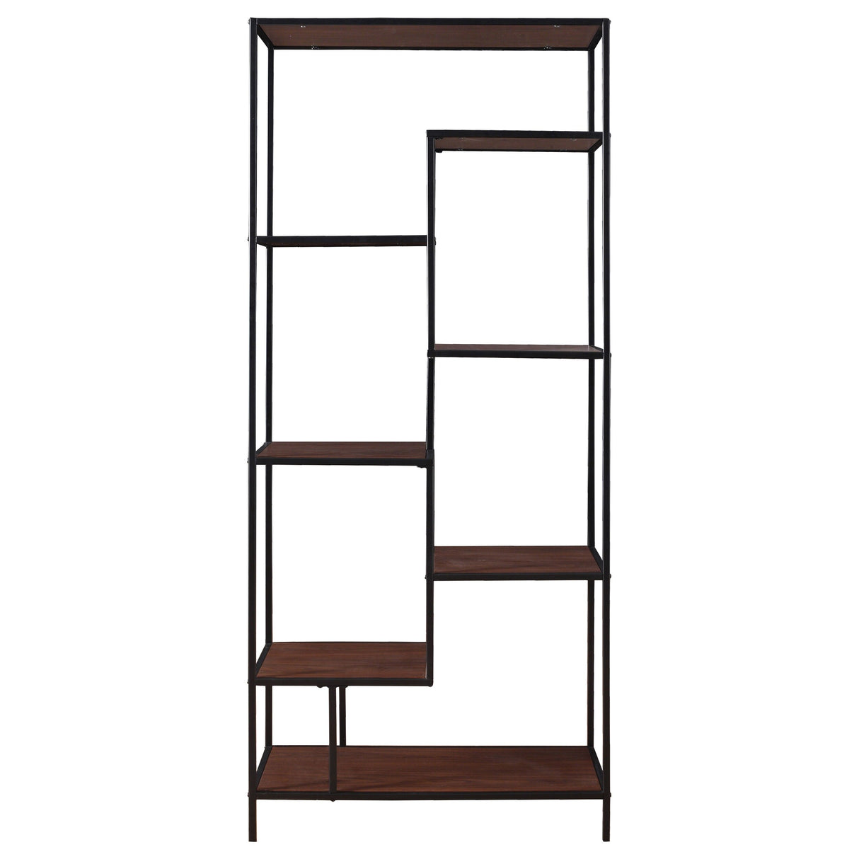 Asher Walnut 7-shelf Bookcase