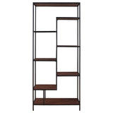 Asher Walnut 7-shelf Bookcase
