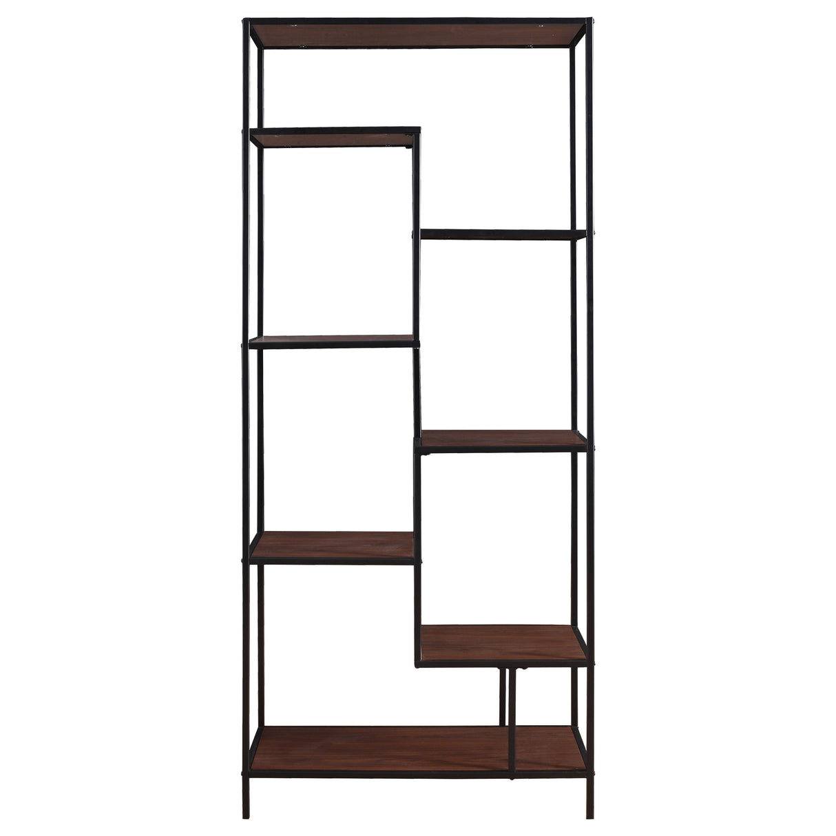 Asher Walnut 7-shelf Bookcase