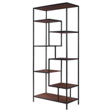 Asher Walnut 7-shelf Bookcase
