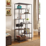 Asher Walnut 7-shelf Bookcase