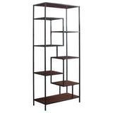 Asher Walnut 7-shelf Bookcase