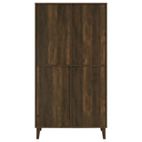 Elouise 4-Door Engineered Wood Tall Accent Cabinet Dark Pine
