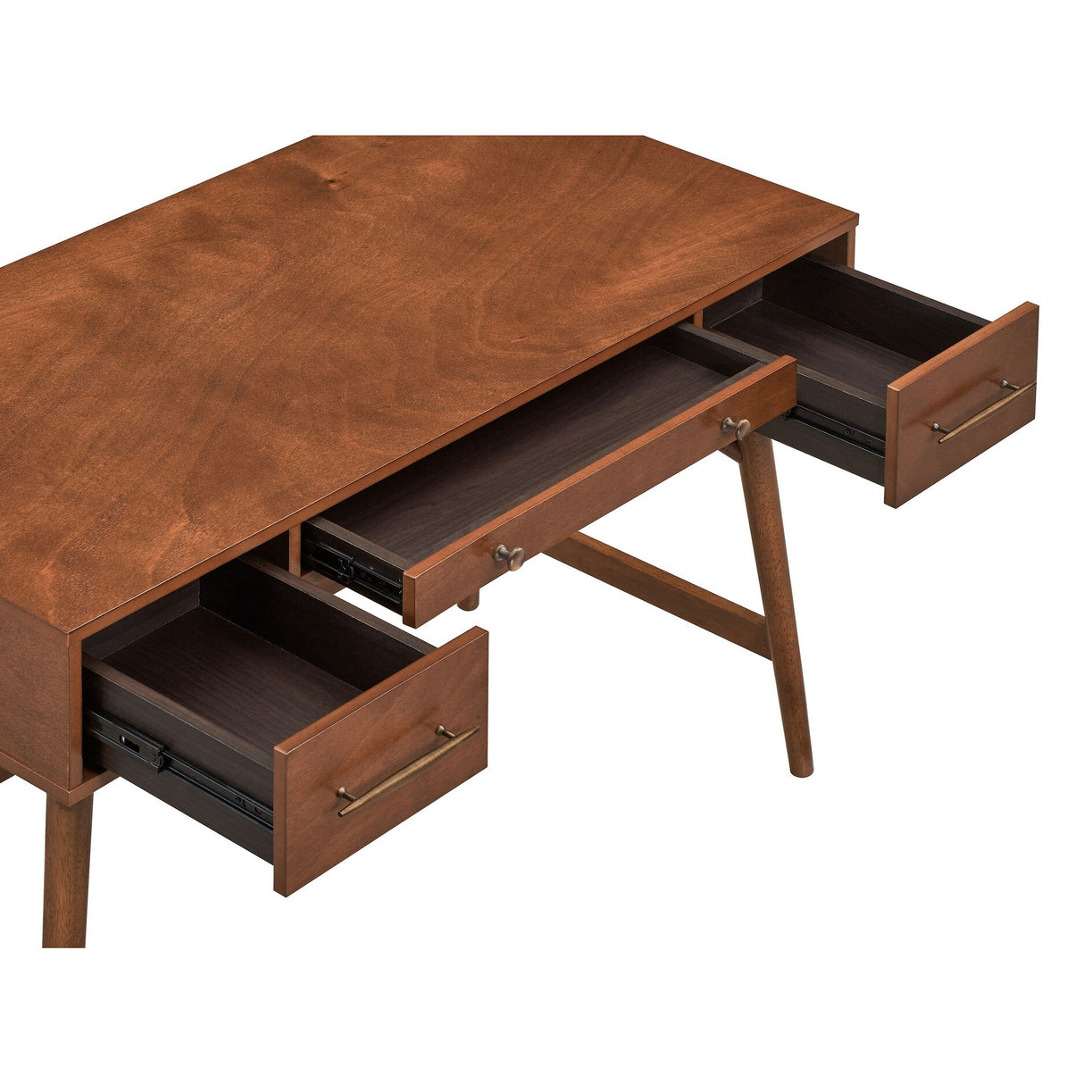 Mugga Mid-Century Modern 3-drawer Writing Desk