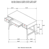 Mugga Mid-Century Modern 3-drawer Writing Desk