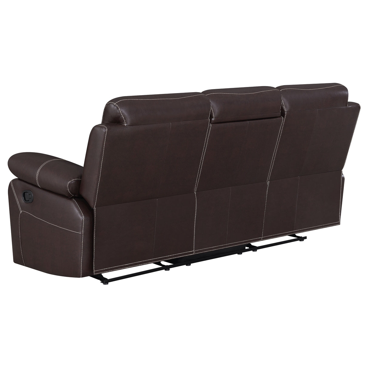 Coaster Furniture Myleene Chestnut Motion Sofa with Drop-down Table