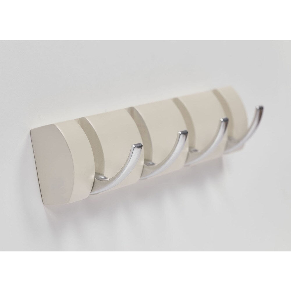 Coat HIdeaway Round Hanger White 4 Hooks