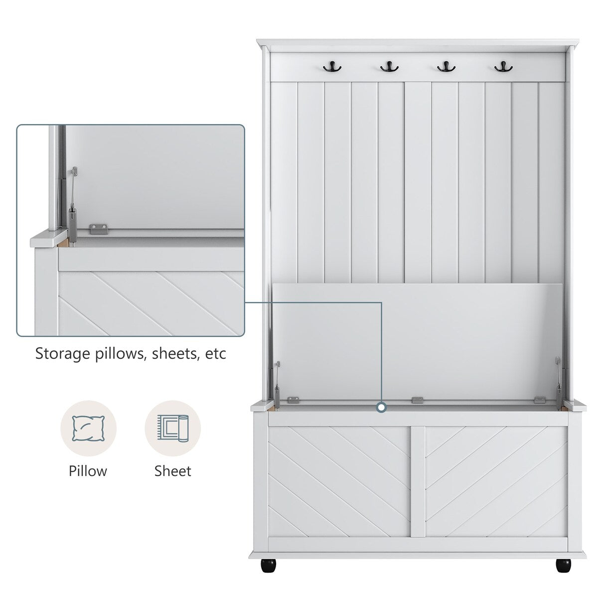 Entryway Storage Bench 3-in-1 Design