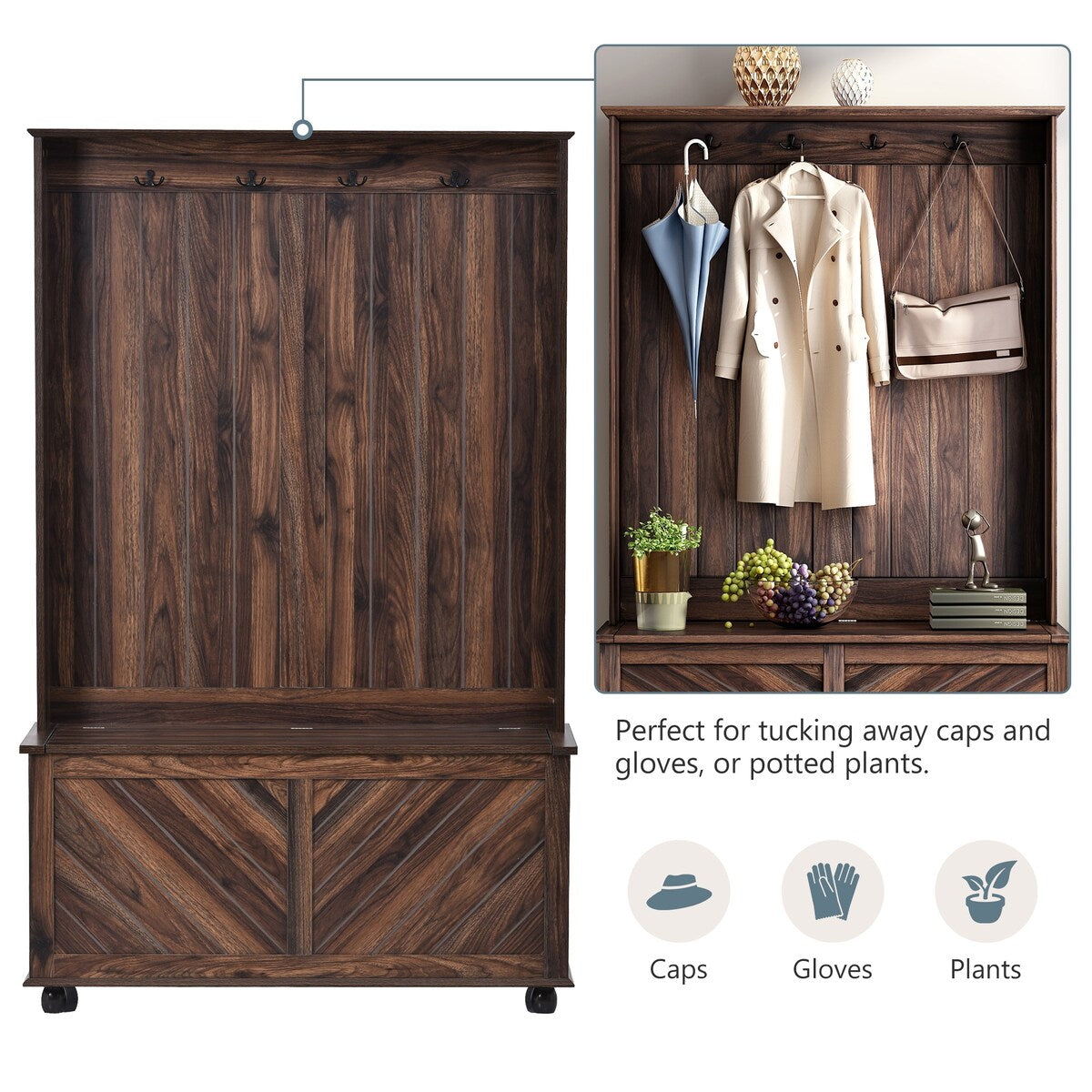 Entryway Storage Bench 3-in-1 Design