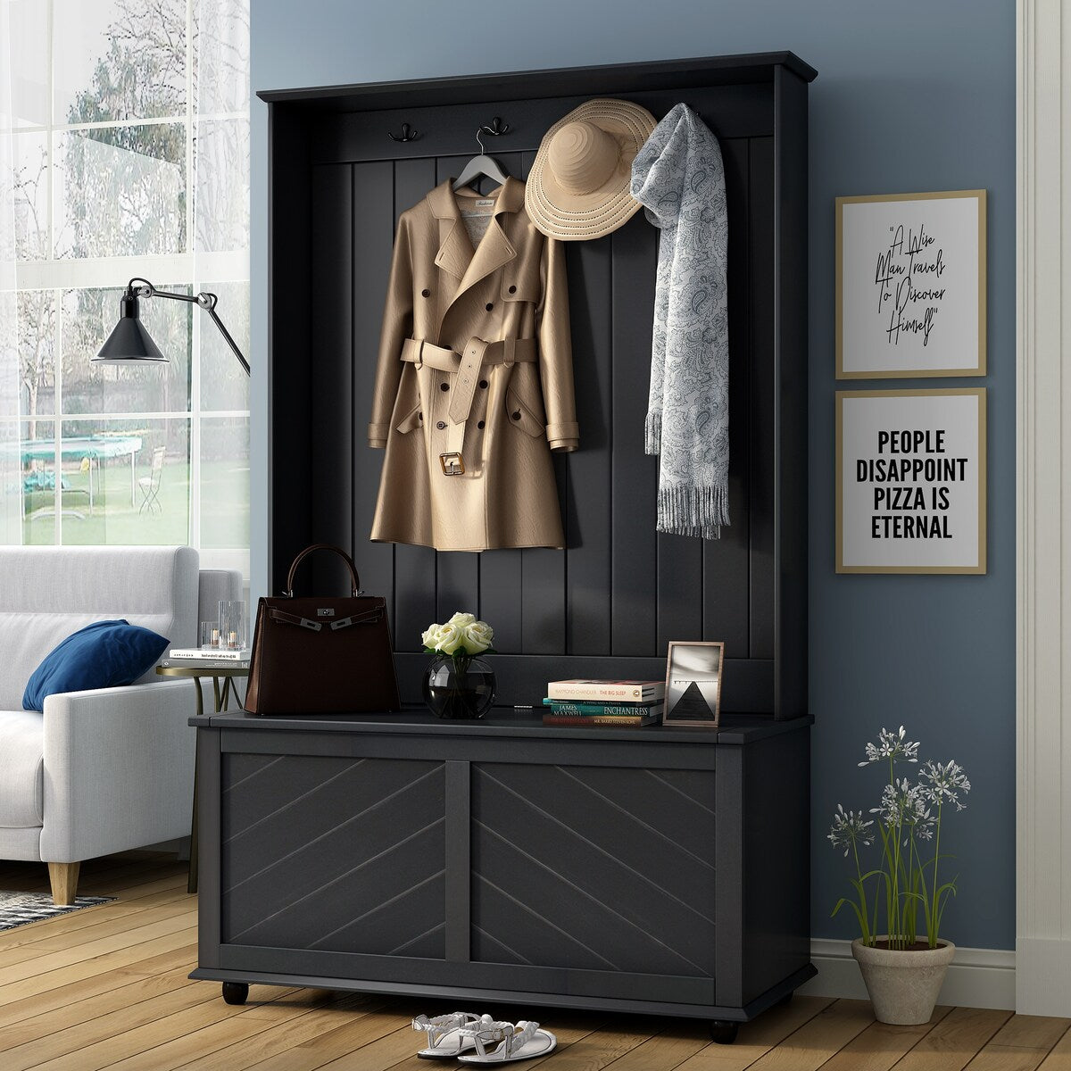 Entryway Storage Bench 3-in-1 Design