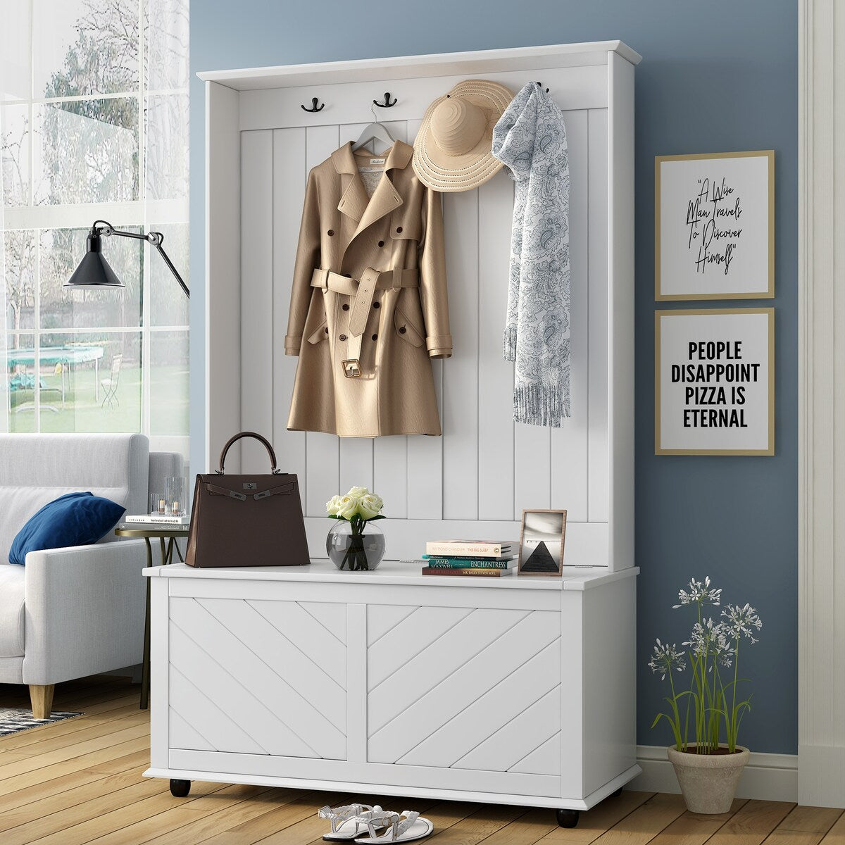 Entryway Storage Bench 3-in-1 Design