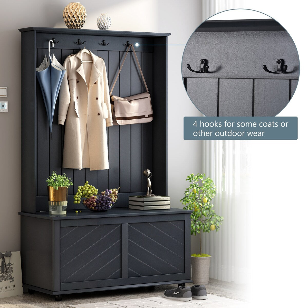 Entryway Storage Bench 3-in-1 Design