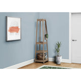 Coat Rack - 72" High - Corner With 3 Shelves