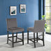 Roundhill Furniture Cobre Contemporary Velvet Counter Stool with Nailhead Trim, Set of 2