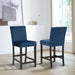 Roundhill Furniture Cobre Contemporary Velvet Counter Stool with Nailhead Trim, Set of 2