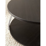 Cocktail Table with Casters,Soft Round Shapes,Silvershield Laminate Tops,Black Nickel Base,Aggressive Profile