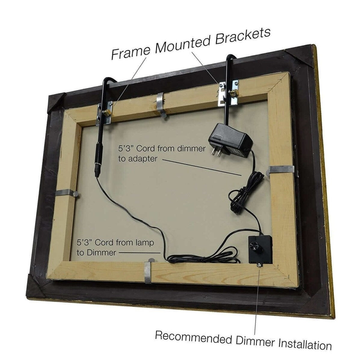 Cocoweb 30" Tru-Slim Plug-In LED Picture Light in Oil Rubbed Bronze - 30 Inch
