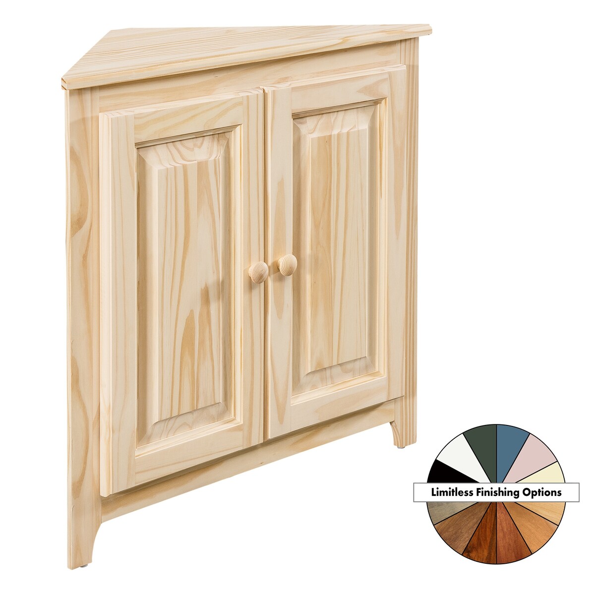 Arch+Haven Solid Wood Corner Cabinet