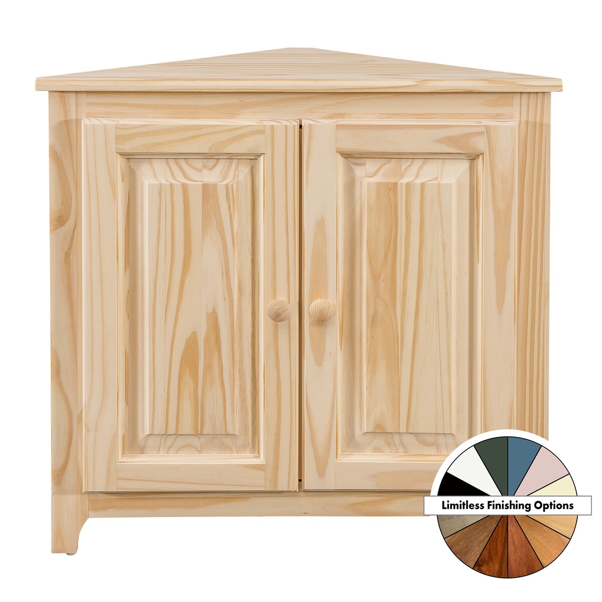 Arch+Haven Solid Wood Corner Cabinet