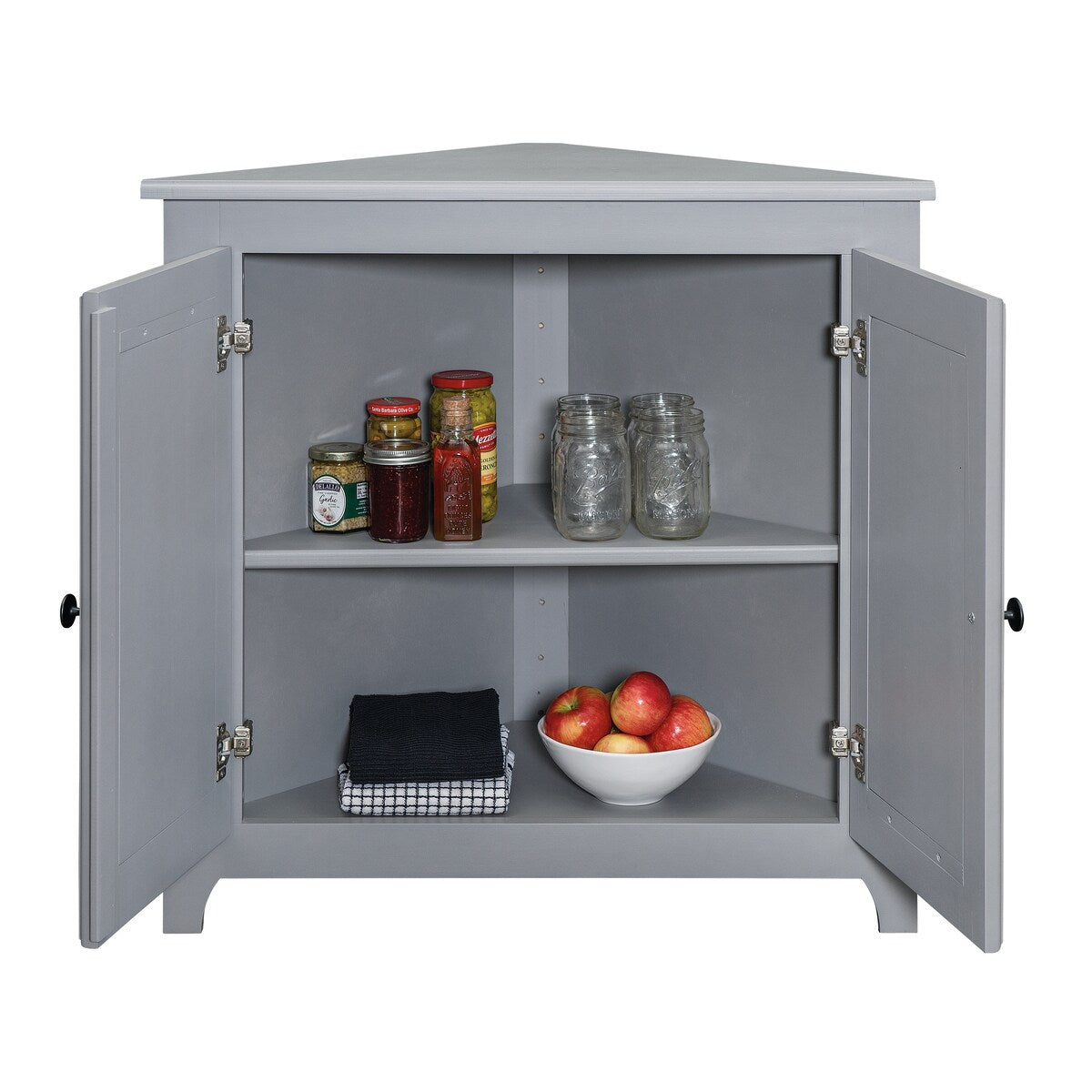 Arch+Haven Solid Wood Corner Cabinet