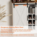 Coffee Bar Cabinet, 47'' Sideboard Buffet Cabinet with 20-color LED Lights and 6.5FT Outlet