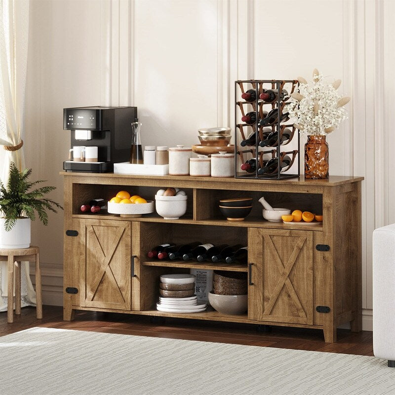 Coffee Bar Cabinet - 15.7"D x 59.5"W x 30"H