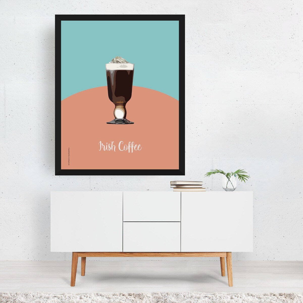 Coffee Drinks Irish Coffee Illustrations Chocolate Art Print/Poster