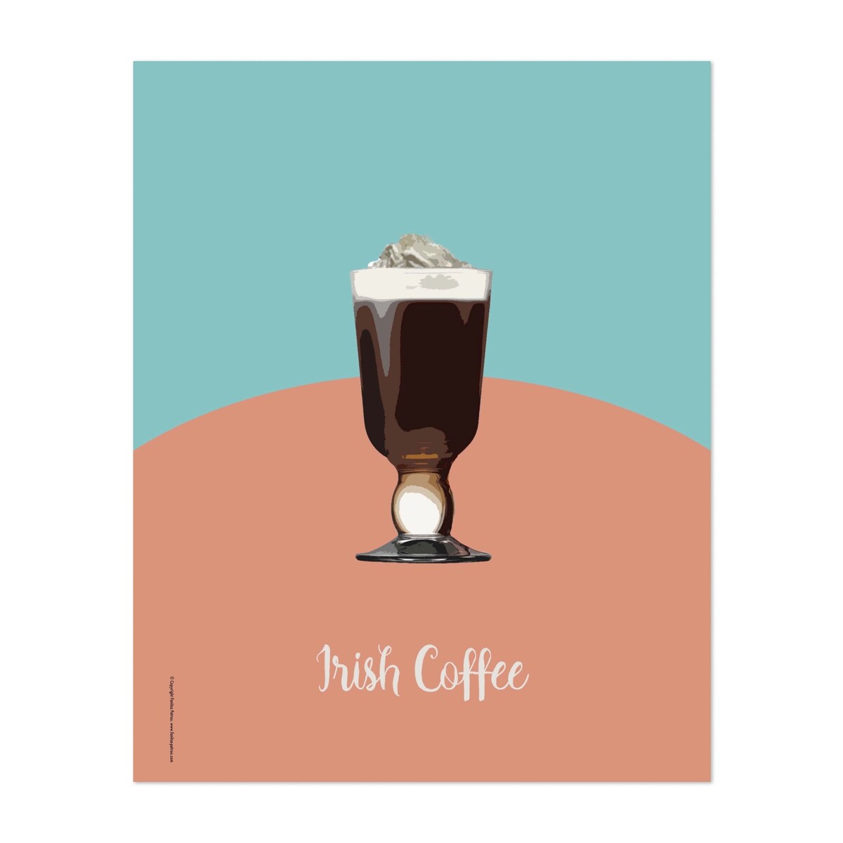 Coffee Drinks Irish Coffee Illustrations Chocolate Art Print/Poster