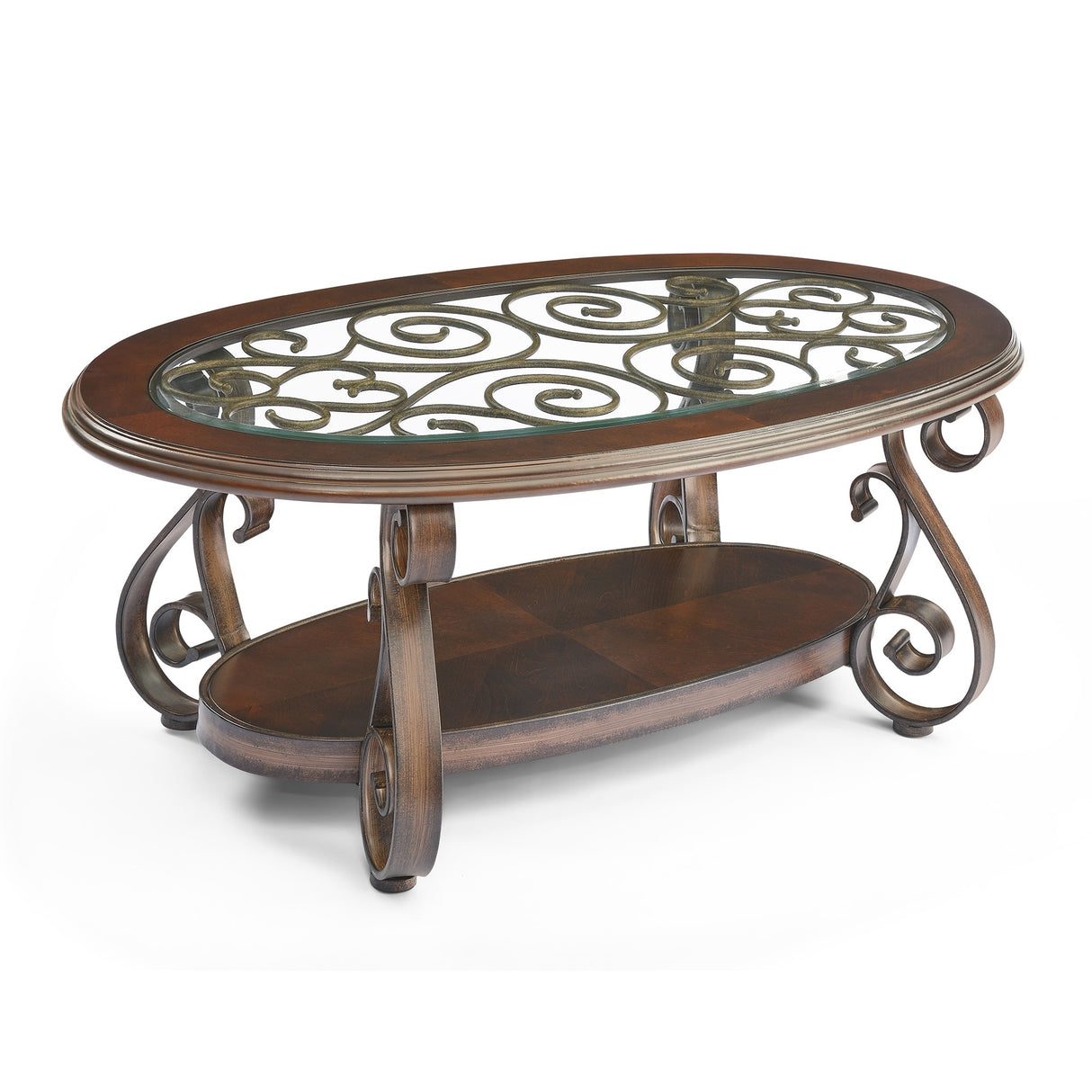 Coffee Table with Glass Table Top
