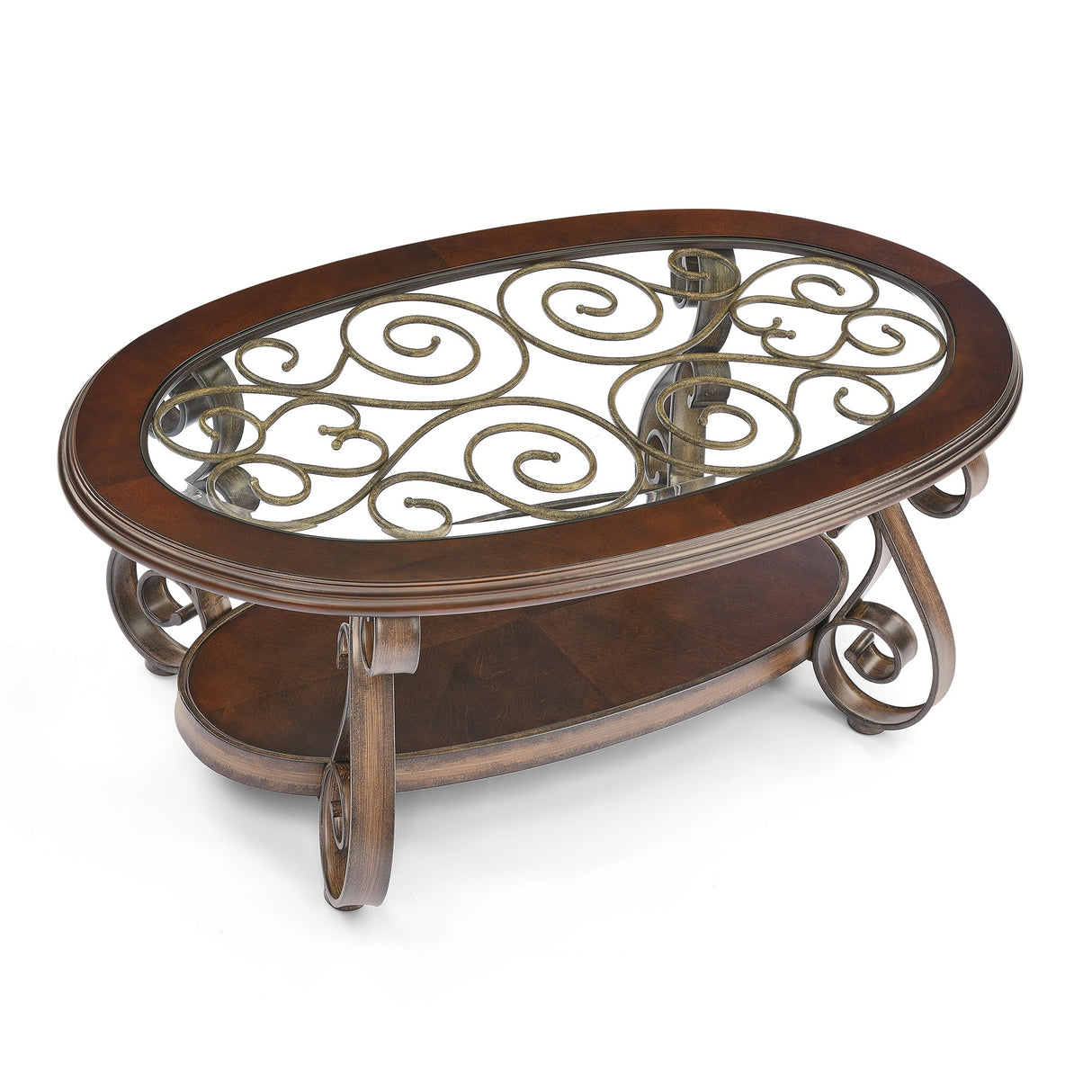 Coffee Table with Glass Table Top