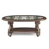 Coffee Table with Glass Table Top