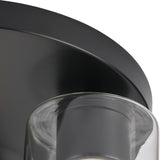Cofield Collection 12 in. Three-Light Matte Black Transitional Flush Mount - 12 in x 12 in x 7.75 in